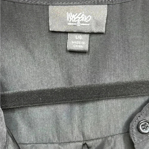 Mossimo- Silk-like sleeveless black button up dress - Size Large - Picture 5 of 5